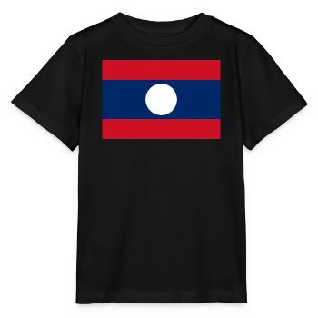 Laos - Stanley/Stella Kinder T-Shirt MINI CREATOR  - Schwarz - Vorne - Mikhail (115cm)