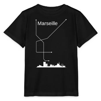 Marseille Stadt - Stanley/Stella Kinder T-Shirt MINI CREATOR  - Schwarz - Vorne - Mikhail (115cm)