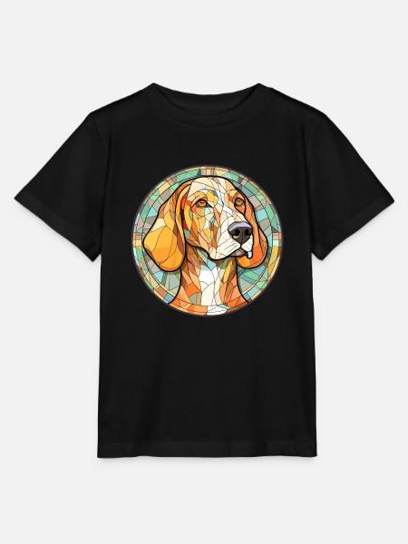 Litauische Jagdhunderasse Buntglas Bunt - Stanley/Stella Kinder T-Shirt MINI CREATOR  - Schwarz
