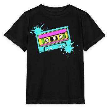 Kassette - Stanley/Stella Kinder T-Shirt MINI CREATOR  - Schwarz - Vorne - Mikhail (115cm)