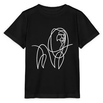 Furchtloser Löwe Savannenkönig - Stanley/Stella Kinder T-Shirt MINI CREATOR  - Schwarz - Vorne - Mikhail (115cm)