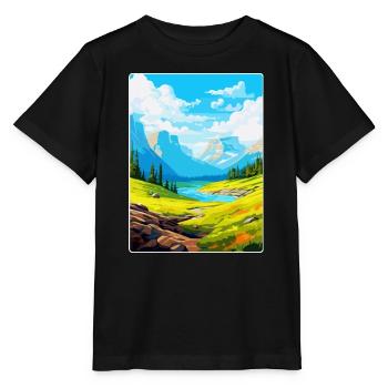 Pyrenäen-Nationalpark Frankreich Reiseplakat WPA - Stanley/Stella Kinder T-Shirt MINI CREATOR  - Schwarz - Vorne - Mikhail (115cm)