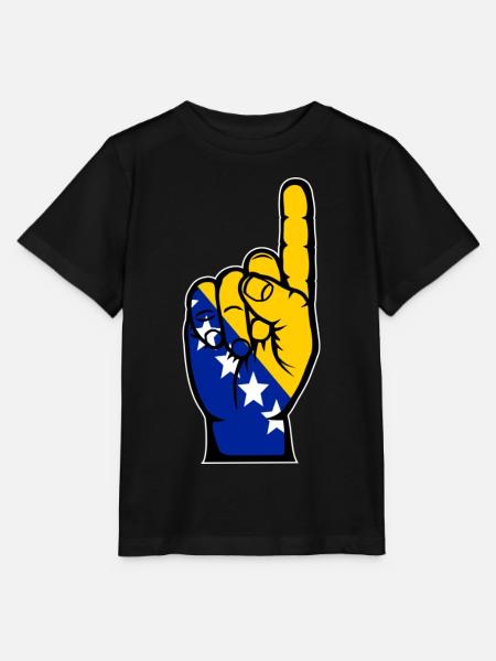 Bosnien Flagge Nummer 1 - Stanley/Stella Kinder T-Shirt MINI CREATOR  - Schwarz