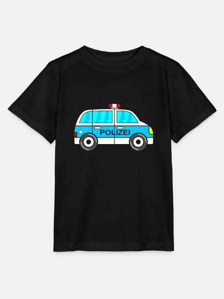 Polizeiauto Kinder Jungen Polizei - Stanley/Stella Kinder T-Shirt MINI CREATOR - Schwarz