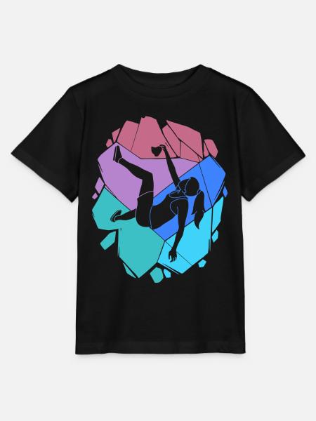 Bouldern Kletterer Kinder Frauen Mädchen Klettern - Stanley/Stella Kinder T-Shirt MINI CREATOR  - Schwarz