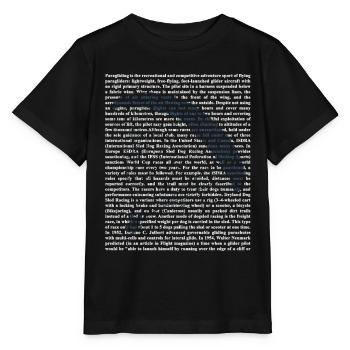 Waghalsiger Gleitschirmflug Thermik - Stanley/Stella Kinder T-Shirt MINI CREATOR  - Schwarz - Vorne - Mikhail (115cm)