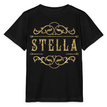 Stella gold - Stanley/Stella Kinder T-Shirt MINI CREATOR  - Schwarz - Vorne - Mikhail (115cm)