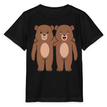Bären - Stanley/Stella Kinder T-Shirt MINI CREATOR  - Schwarz - Vorne - Mikhail (115cm)