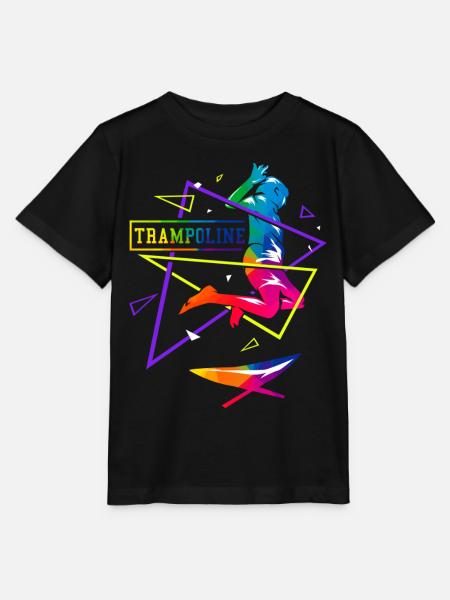 Schwungvolle Trampolin Akrobatin - Stanley/Stella Kinder T-Shirt MINI CREATOR - Schwarz