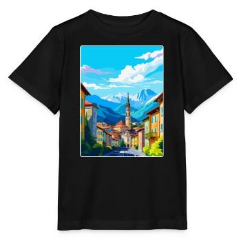 Bozen Italien Vintage Reiseplakat WPA Souvenir - Stanley/Stella Kinder T-Shirt MINI CREATOR  - Schwarz - Vorne - Mikhail (115cm)