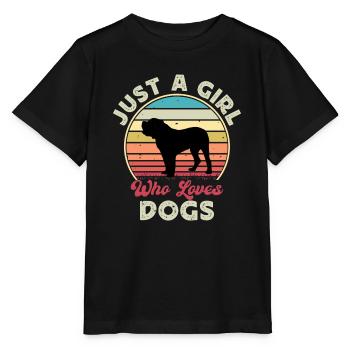 Alano Espanol Hundeliebhaber Silhouette Vintage Sonnenuntergang - Stanley/Stella Kinder T-Shirt MINI CREATOR  - Schwarz - Vorne - Mikhail (115cm)
