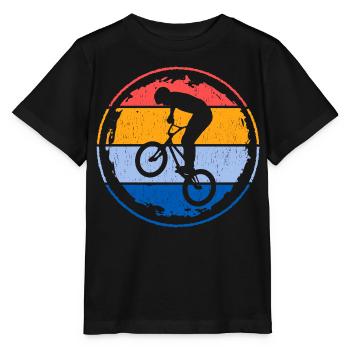 BMX Fahrrad Retro Kinder Motiv Freestyle BMX Jungs - Stanley/Stella Kinder T-Shirt MINI CREATOR  - Schwarz - Vorne - Mikhail (115cm)