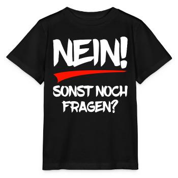 Nein - sonst noch Fragen? - Stanley/Stella Kinder T-Shirt MINI CREATOR  - Schwarz - Vorne - Mikhail (115cm)