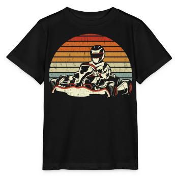 GoKart Vintage Rennbahn Go Kart - Stanley/Stella Kinder T-Shirt MINI CREATOR  - Schwarz - Vorne - Mikhail (115cm)