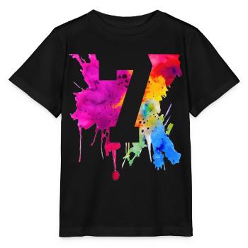 7 YEARS 7TH BIRTHDAY - Stanley/Stella MINI CREATOR Kids’ T-Shirt - black - Front - Mikhail (115cm)