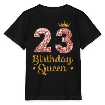 23.Geburtstag Königin 23 Jahre Zweiundzwanzig - Stanley/Stella Kinder T-Shirt MINI CREATOR  - Schwarz - Vorne - Mikhail (115cm)