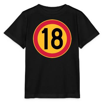 18th Birthday Age 18 Years Sign - Stanley/Stella MINI CREATOR Kids’ T-Shirt - black - Front - Mikhail (115cm)