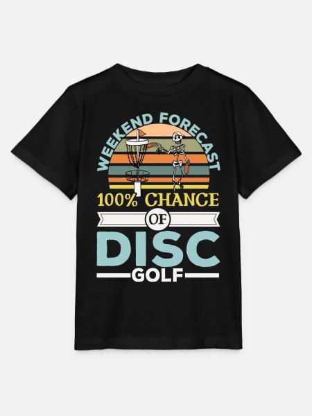 100% Chance auf Scheibengolf Frolf Freizeit-Werfer - Stanley/Stella Kinder T-Shirt MINI CREATOR  - Schwarz