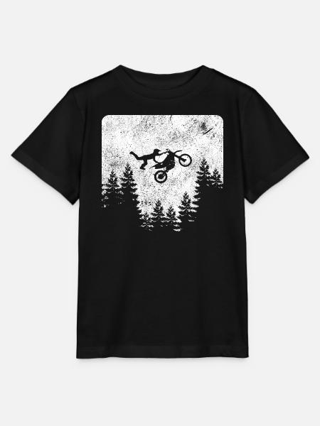 Quadrat Retro Motocross Motorrad Biker - Stanley/Stella Kinder T-Shirt MINI CREATOR - Schwarz