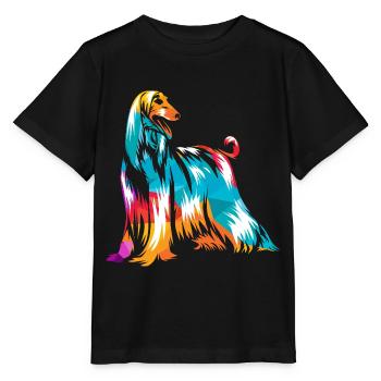 Geschmeidiger Windhund Rennsport - Stanley/Stella Kinder T-Shirt MINI CREATOR  - Schwarz - Vorne - Mikhail (115cm)