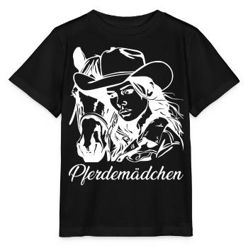 Pferdemädchen Reiterin Pferdeliebe - Stanley/Stella Kinder T-Shirt MINI CREATOR  - Schwarz - Vorne - Mikhail (115cm)