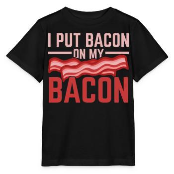 Ich lege Speck auf meinen Speck Fleischliebhaber S - Stanley/Stella Kinder T-Shirt MINI CREATOR  - Schwarz - Vorne - Mikhail (115cm)