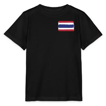 Thailand flag used look - Stanley/Stella MINI CREATOR Kids’ T-Shirt - black - Front - Mikhail (115cm)