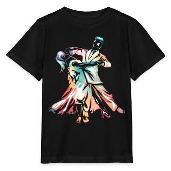 Beschwingter Foxtrott Tanzabend - Stanley/Stella Kinder T-Shirt MINI CREATOR  - Schwarz - Vorne - Mikhail (115cm)