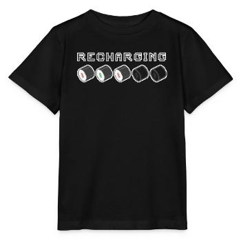 Recharging Pixel Sushi - Stanley/Stella MINI CREATOR Kids’ T-Shirt - black - Front - Mikhail (115cm)
