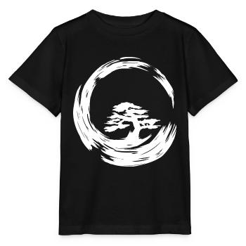 Harmonischer Bonsai Energiefluss - Stanley/Stella Kinder T-Shirt MINI CREATOR  - Schwarz - Vorne - Mikhail (115cm)