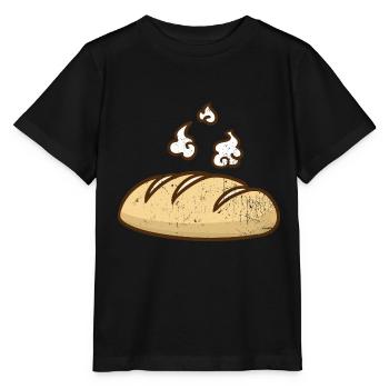 Knuspriges Baguette Frühstücksbrot - Stanley/Stella Kinder T-Shirt MINI CREATOR  - Schwarz - Vorne - Mikhail (115cm)