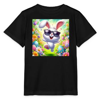 Fröhlicher Osterhase - Stanley/Stella Kinder T-Shirt MINI CREATOR  - Schwarz - Vorne - Mikhail (115cm)