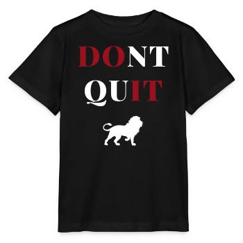 don't quit lion heart - Stanley/Stella MINI CREATOR Kids’ T-Shirt - black - Front - Mikhail (115cm)