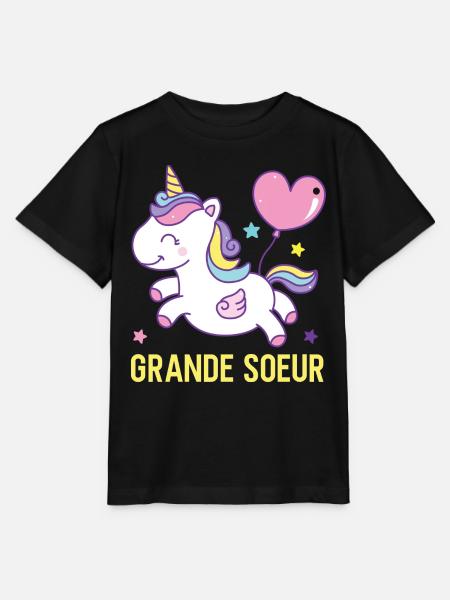 Große Schwester Einhorn - Stanley/Stella Kinder T-Shirt MINI CREATOR - Schwarz