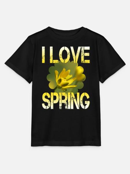 I love spring Frühling - Stanley/Stella Kinder T-Shirt MINI CREATOR  - Schwarz