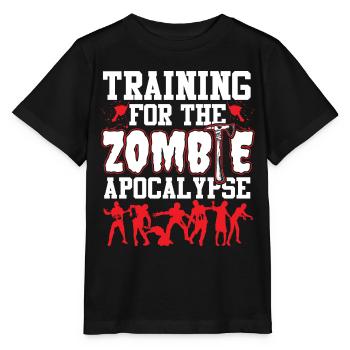 Training für Zombie Apocalypse - Stanley/Stella Kinder T-Shirt MINI CREATOR  - Schwarz - Vorne - Mikhail (115cm)