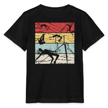 Hochsprung Retro - Stanley/Stella Kinder T-Shirt MINI CREATOR  - Schwarz - Vorne - Mikhail (115cm)