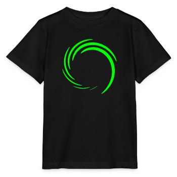 Kreis Wirbel Kreisform Grün - Stanley/Stella Kinder T-Shirt MINI CREATOR  - Schwarz - Vorne - Mikhail (115cm)
