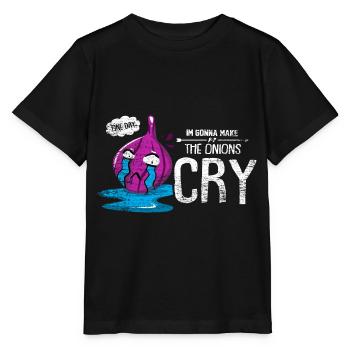 Schluchzende Zwiebel Hobbykoch - Stanley/Stella Kinder T-Shirt MINI CREATOR  - Schwarz - Vorne - Mikhail (115cm)