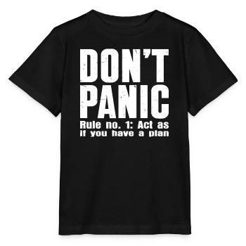 Don't Panic – Confidentiality Mode: ON - Stanley/Stella MINI CREATOR Kids’ T-Shirt - black - Front - Mikhail (115cm)
