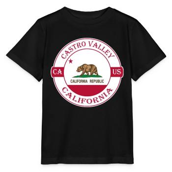 Castro Valley California Flagge USA Souvenir Logo - Stanley/Stella Kinder T-Shirt MINI CREATOR  - Schwarz - Vorne - Mikhail (115cm)