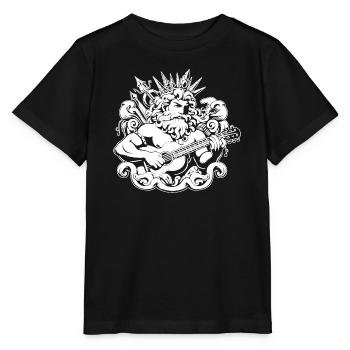 Neptune with guitar - Stanley/Stella MINI CREATOR Kids’ T-Shirt - black - Front - Mikhail (115cm)