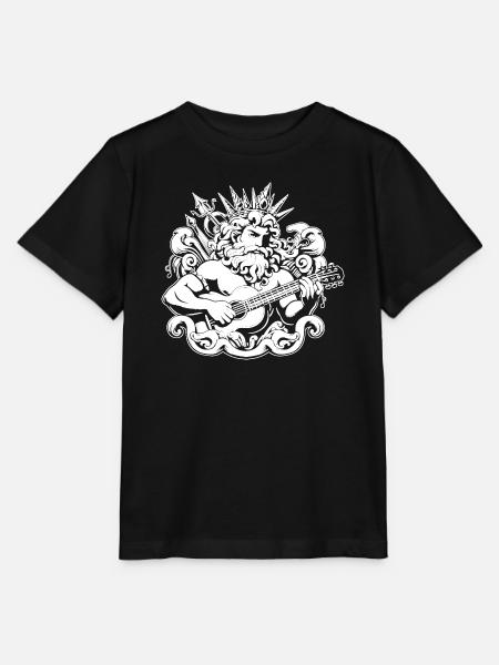 Neptun mit Gitarre - Stanley/Stella Kinder T-Shirt MINI CREATOR - Schwarz