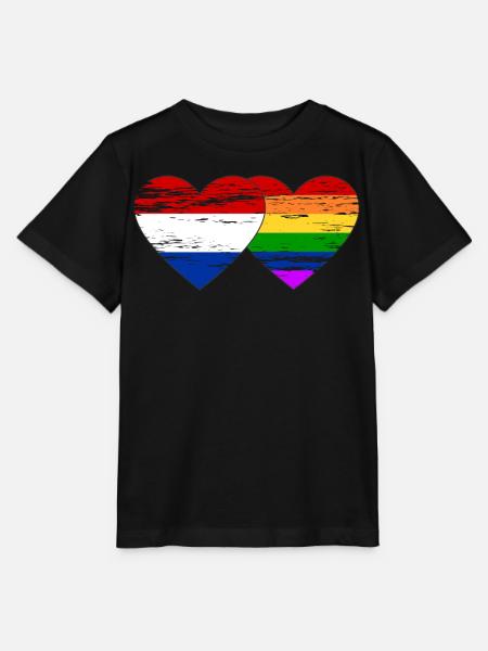 Holland Regenbogen Flagge used - Stanley/Stella Kinder T-Shirt MINI CREATOR  - Schwarz