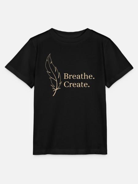 Breath Create Feder Leichtigkeit - Stanley/Stella Kinder T-Shirt MINI CREATOR  - Schwarz
