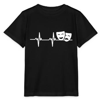 Drama Masks Theatre Heart palpitations - Stanley/Stella MINI CREATOR Kids’ T-Shirt - black - Front - Mikhail (115cm)