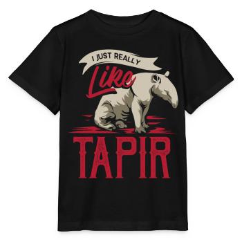 Geheimnisvoller Tapir Regenwald - Stanley/Stella Kinder T-Shirt MINI CREATOR  - Schwarz - Vorne - Mikhail (115cm)