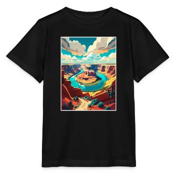 Horseshoe Bend National Park Vintage Reiseposter - Stanley/Stella Kinder T-Shirt MINI CREATOR  - Schwarz - Vorne - Mikhail (115cm)