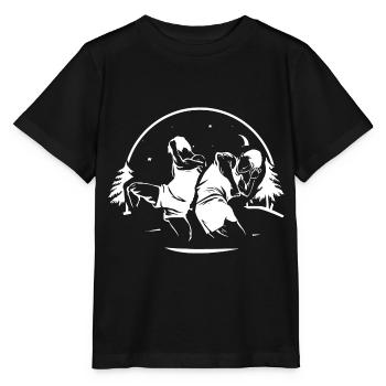 Blitzschneller Yaw-Yan Kickboxer - Stanley/Stella Kinder T-Shirt MINI CREATOR  - Schwarz - Vorne - Mikhail (115cm)