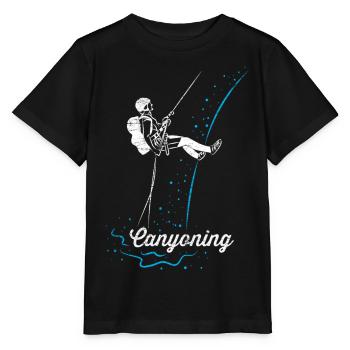 Actionreiches Canyoning Abseilen - Stanley/Stella Kinder T-Shirt MINI CREATOR  - Schwarz - Vorne - Mikhail (115cm)